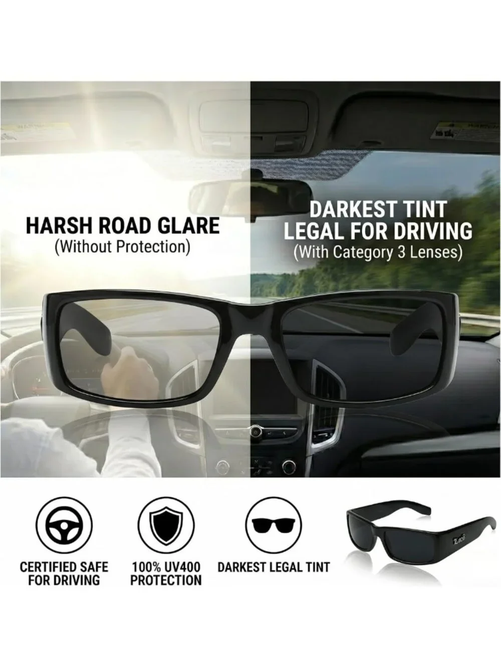 Stylish Men's Gangster Sunglasses with Bandana Print - Trendy Locs Eyewear